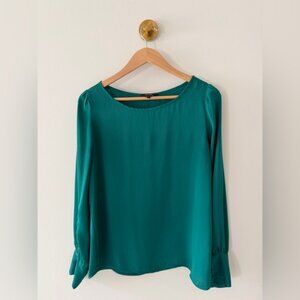 Express emerald grew  Long-Sleeve Blouse